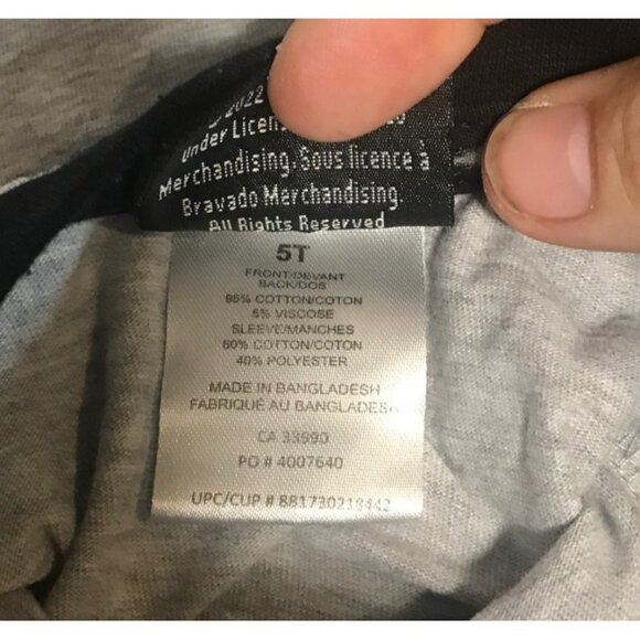 Rolling Stones T Shirt Kids Raglan Size 5T Black Grey Cotton Polyester Mick Jagg - Picture 5 of 6